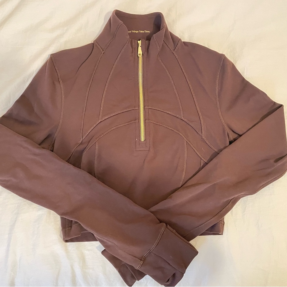 lululemon athletica Brown Half-Zip Top